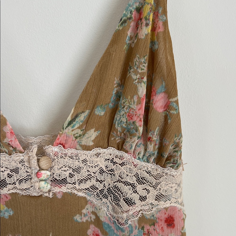 Zara Lace Floral Maxi‎ Dress Romantic Size XS Fairy - Picture 7 of 12